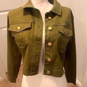 NWT Rachelove x Splendid Olive Distressed Crop Utility Jacket XS